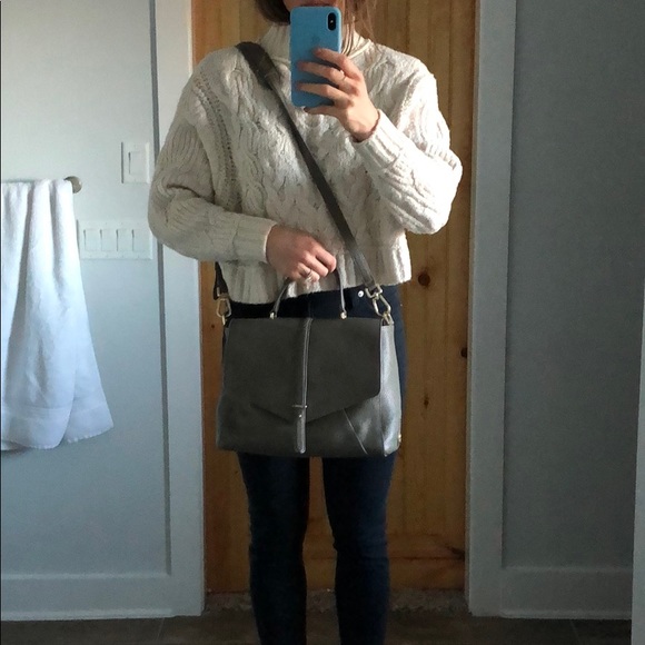 Tory Burch top Handle Satchel Bag, Grey - Picture 6 of 7